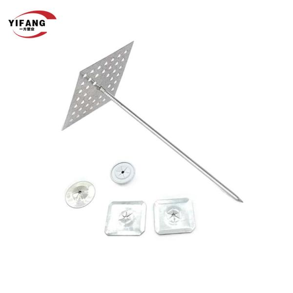 Galvanized Steel Insulation Fixing Pins / Metal Insulation Hangers With Speed