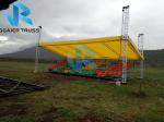 Basketball Court Steel Grandstand Opal Plastic Material Easy To Maintenance