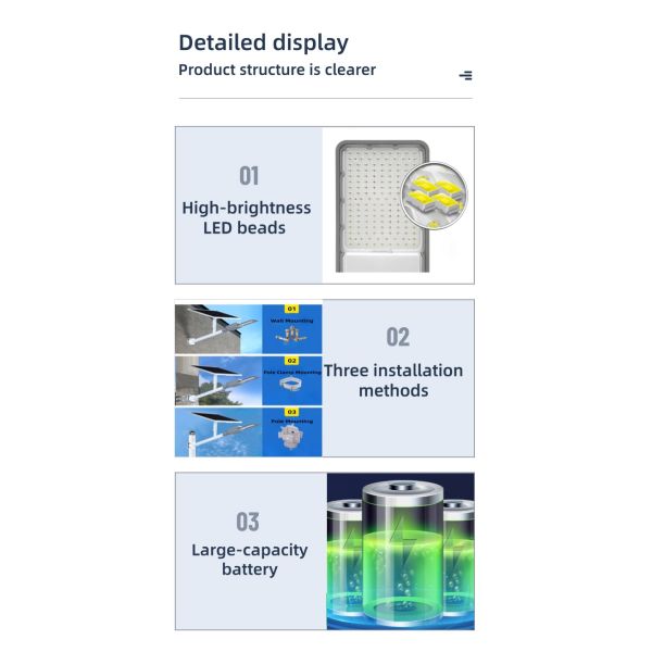 High Led Outdoor Solar Street Light High Power Integrated Solar Street Lamp