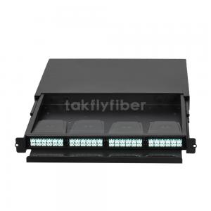 Wholesale Sliding 96F MPO LC Patch Panel Module ODF OM3 OM4 MPO Cassette Box from china suppliers