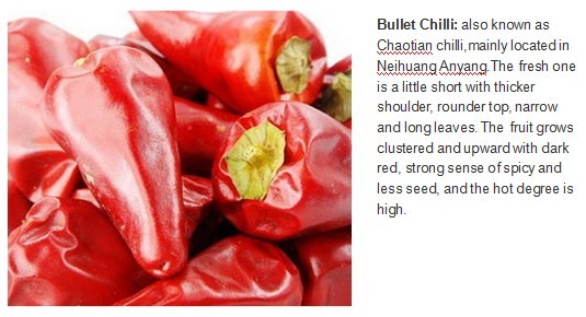 Stemless Dried Red Bullet Chilli Round 12% Moisture 4 - 7cm