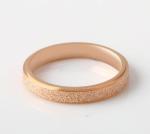 Rose Gold Matte Couple Engagement Rings Elegant Fashion Jewelry Stainless Steel