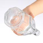 Octagonal Diamonds Glass Juice Bottle Customized Logo Beverage Clear Hot