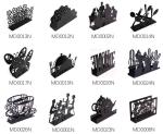 Black Color Paper Metal Napkin Holder , Iron Napkin Holder Stand Rack