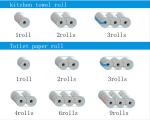 3 Lanes 50mic Toilet Paper Maker , 250mm Kitchen Towel Machine
