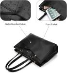 LAPTOP TOTE BAG FOR WOMEN 15.6 INCH WATERPROOF LEATHER COMPUTER BAGS BUSINESS