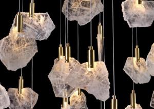 Wholesale Brazil imported pure natural crystal stone lamp chandelier bedroom living room restaurant lamp simple American crystal lamp from china suppliers