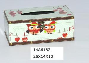 Wholesale PU Color Printing Dirt Resistant Wooden Tissue Box from china suppliers