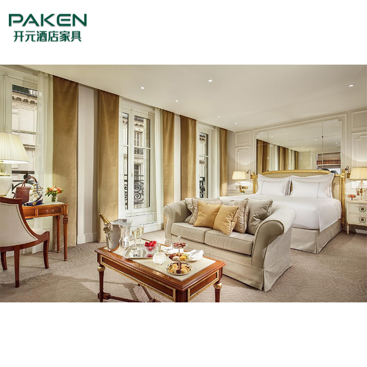 PAKEN Commercial Hotel Bedroom Furniture Sets with Optional Material