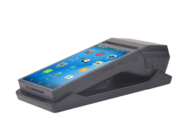 BT 4.0 Speaker Hi-Fi Dual Channel 7 Inch Handheld Android Tablet Mobile Pos Terminal With 80mm Thermal Printer