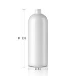 Empty Plastic Shampoo Bottles 1000ml Opaque Color Big Capacity
