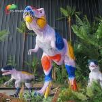 Amusement Park Life Size Animatronic Dinosaur Family Customized Sound