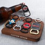 Custom Logo Magnetic Bottle Opener Keychain Metal Zinc Alloy Enamel Beer Opener