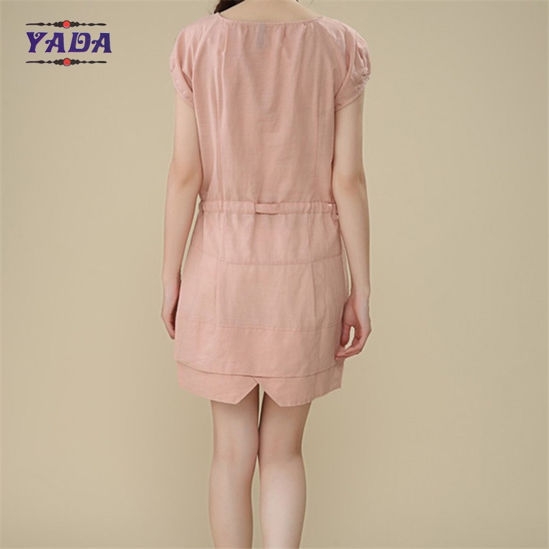 Summer vestidos vintage o-neck dress cotton summer casual dresses for fat ladies