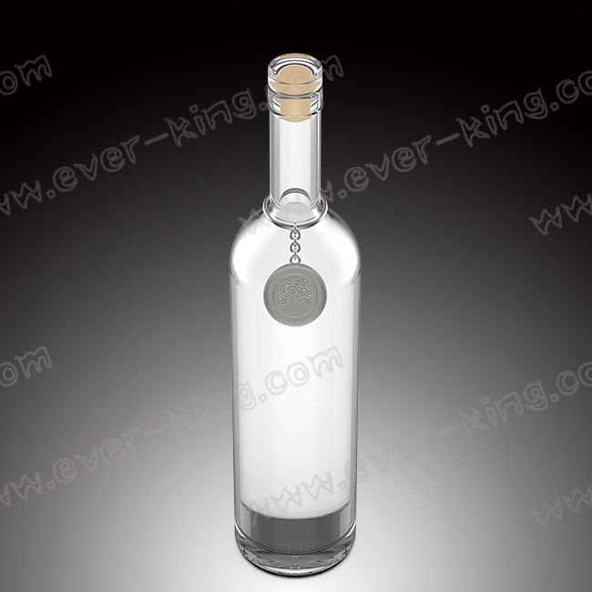Custom Frosted Vodka Glass Bottles Electroplating 250ml 750ml