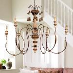 Vintage wood chandelier lighting for home lighting (WH-CI-75)
