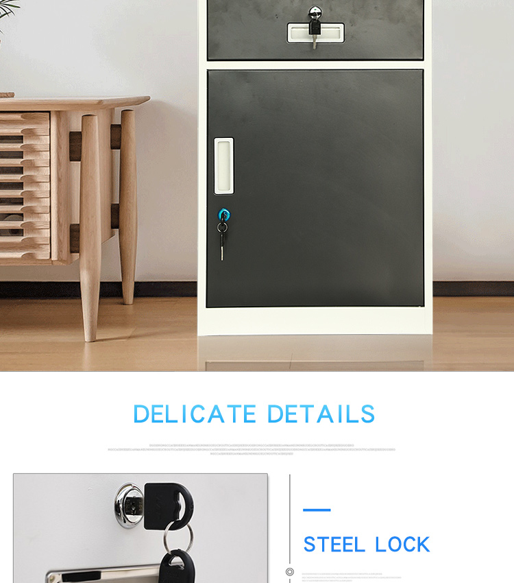 3 Drawers Movable Fire And Waterproof File Cabinet