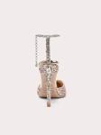 Women S Dress Shoes In Apricot Color With Chunky Heel And Strap Design For Job