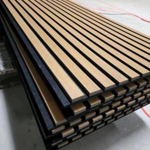 China Akupanel Wood Veneer Slat Acoustic Soundproof Wall Panels For Home Office on sale