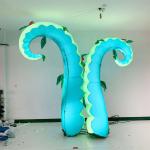 Purple PVC Material Giant Inflatable Octopus For Ocean Show Advertising