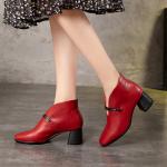 S452 2020 Autumn New Women'S Shoes Fashion High Heel Retro Handmade Buckle