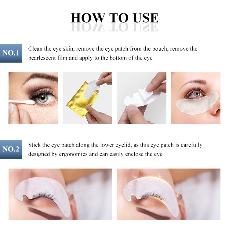 Non Woven Fabric Color Under Eye Gel Pad Hydrogel For Eyelash Extension Customized Logo