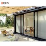 Noiseless Interior Patio Aluminium Glass Sliding Doors Double toughened