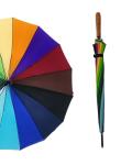 30 Inches Chromatic mens Golf Umbrella Metal Shaft Wooden Handled With Heat