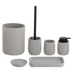 Round Cement Bathroom Accessories Set 6 Pieces Natural Luxury Bath Accessories