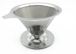 2 Cups 115 Silver 304 Stainless Steel Pour Over Coffee Cone Shape 115*102*83