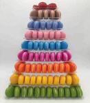 9 Tier Plastic Square Macaron Tower Stand Display For French Takeaway Food