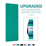 OEM Upgraded Sport Yoga Mat , Extra Thick 10mm TPE , Green Color