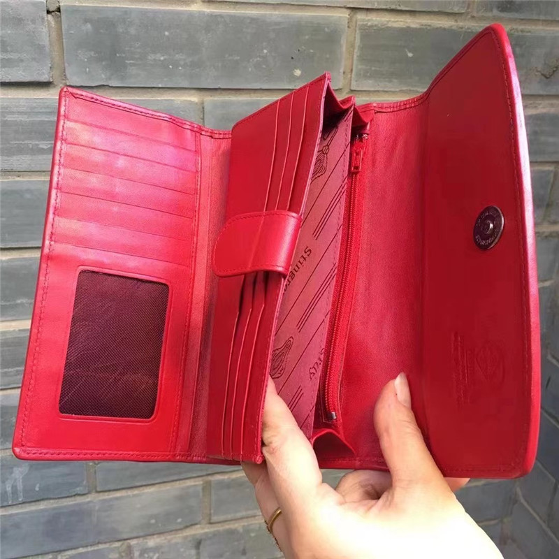 Authentic Real True Stingray Skin Female Long Wallet Genuine Exotic Leather Lady Chic Star Clutch Women Large Card Purse