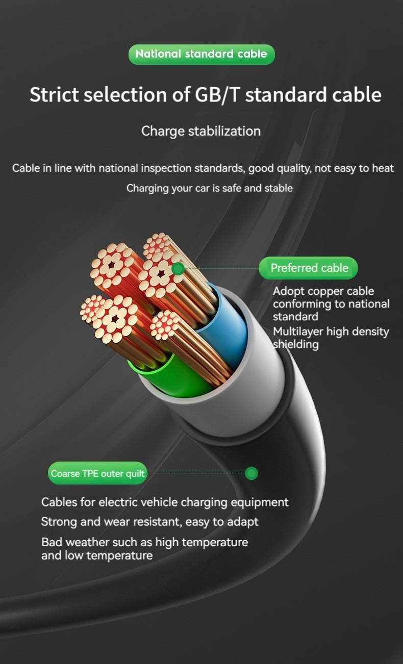 GBT 7KW 32A 1phase Electric Car Charging Station with Overcurrent Protection and Leakage Protection Function GBT