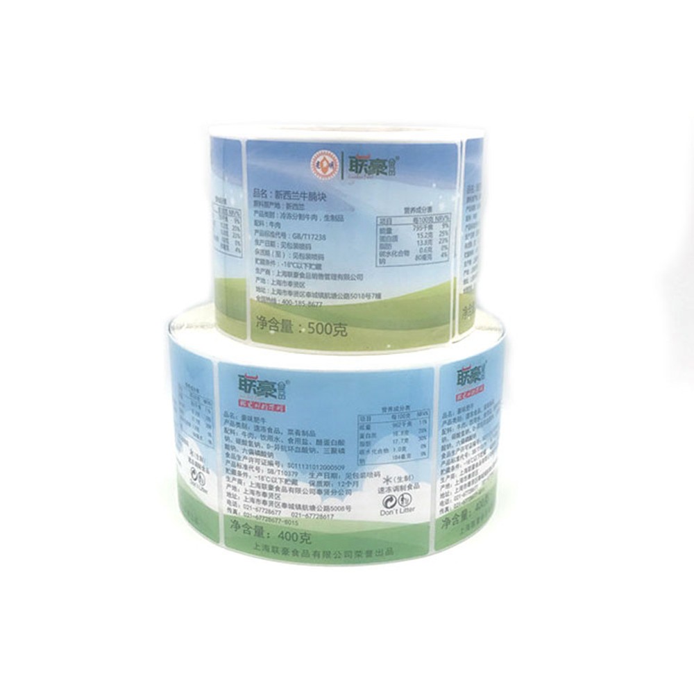 Healthy Nontoxic Food Packaging Stickers Self Adhesive CMYK custom printed food labels