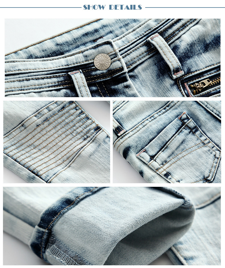 Slim Fit Long Section Kids Denim Clothes , 2 - 8 Years Children Denim Jeans