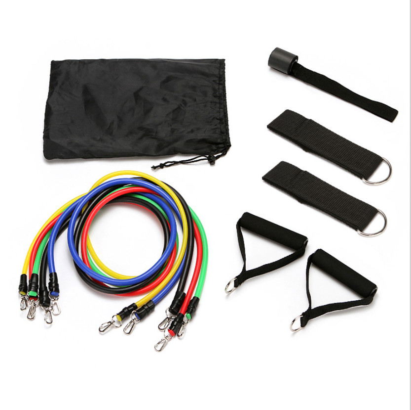 1.2m Natural Latex Pull Rope Elastic Resistance Bands 11 Pcs Set