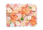 OEM ODM Silk Rose Artificial Flower Wall Panels 50*50cm 40*60cm