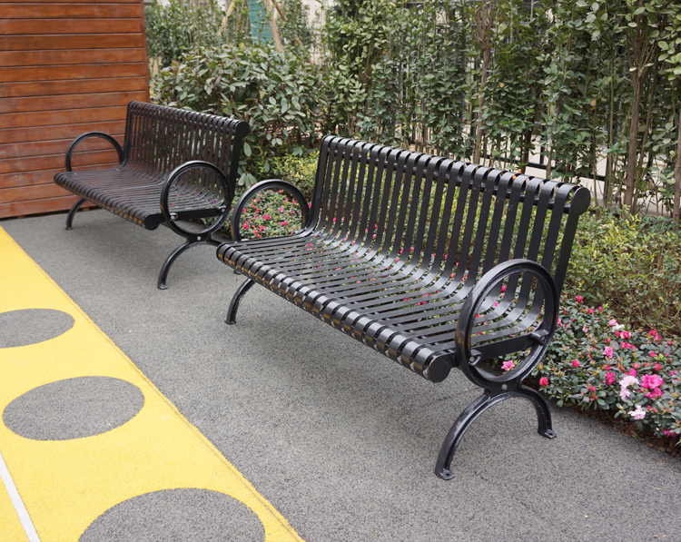 Powder Coating Sunproof 150cm Cast Iron Garden Park Bench