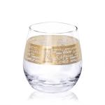 Customized LOGO New fashion Wine glass gift with gold and silver printing