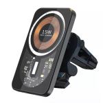 Aluminum Alloy Magnetic Wireless Car Charger Punk 15W Transparent Fast Charging