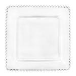 Wedding Table Decoration Gold Square Glass Plate 12 Inch