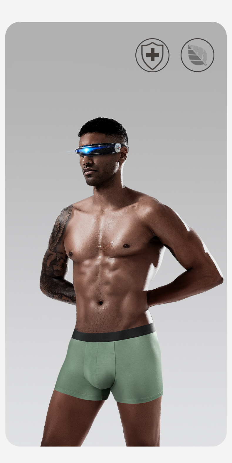 Custom Male Mens Seamless Boxers Breathable Modal Fabric Underwear Boxer Briefs