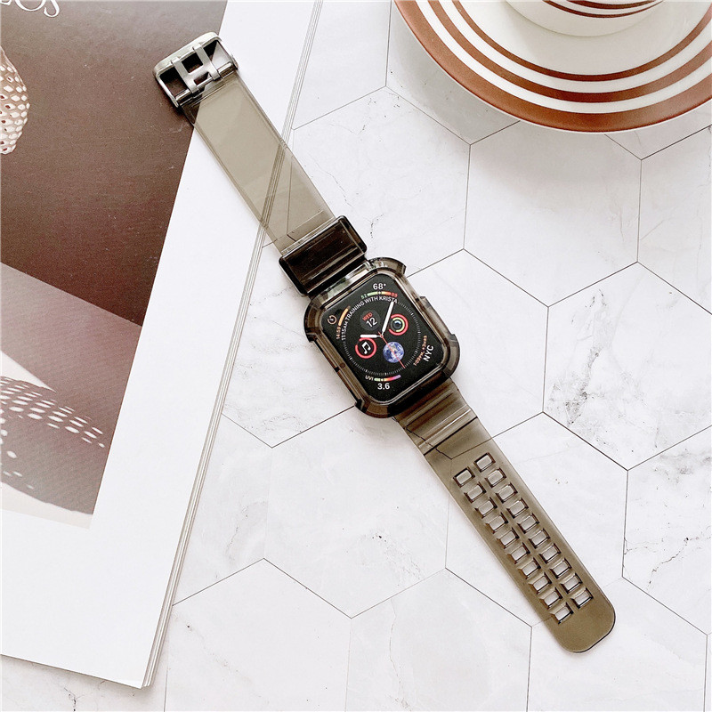 Transparent Glacier 42mm Strap Rubber Watchband Multi Colors