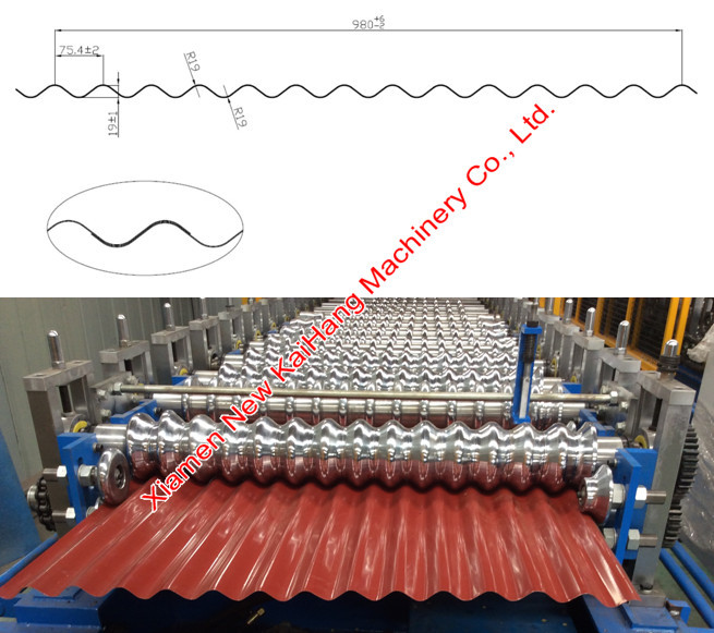 Reliable Roof Panel Roll Forming Machine Customized With PLC Control System