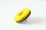 Yellow color medium bristle hardness 5" diameter car carpet cleaning drill