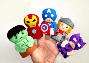 Wholesale Marvel Comic The Avergers Collecttion Felt Finger Puppet Plush Toys from china suppliers
