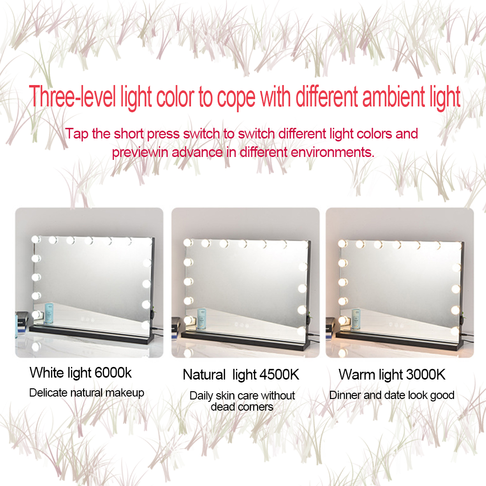 Morden Style Full Body Chorome Make Up Light Vanity Makeup Led Home Decor Hollywood With Lighting Mirror