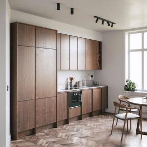 Wholesale Modern Apartment Frame-line Door Panel Wooden Veneer Matt Lacquer Kitchen Cabinets from china suppliers