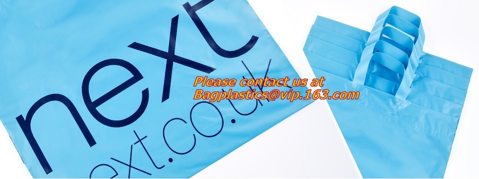 CLEAR FROSTED SOFT LOOP SHOPPER BAG,Soft Loop Handle Plastic Bag OEM Plastic Bagbiodegradable retail shopping bags pack